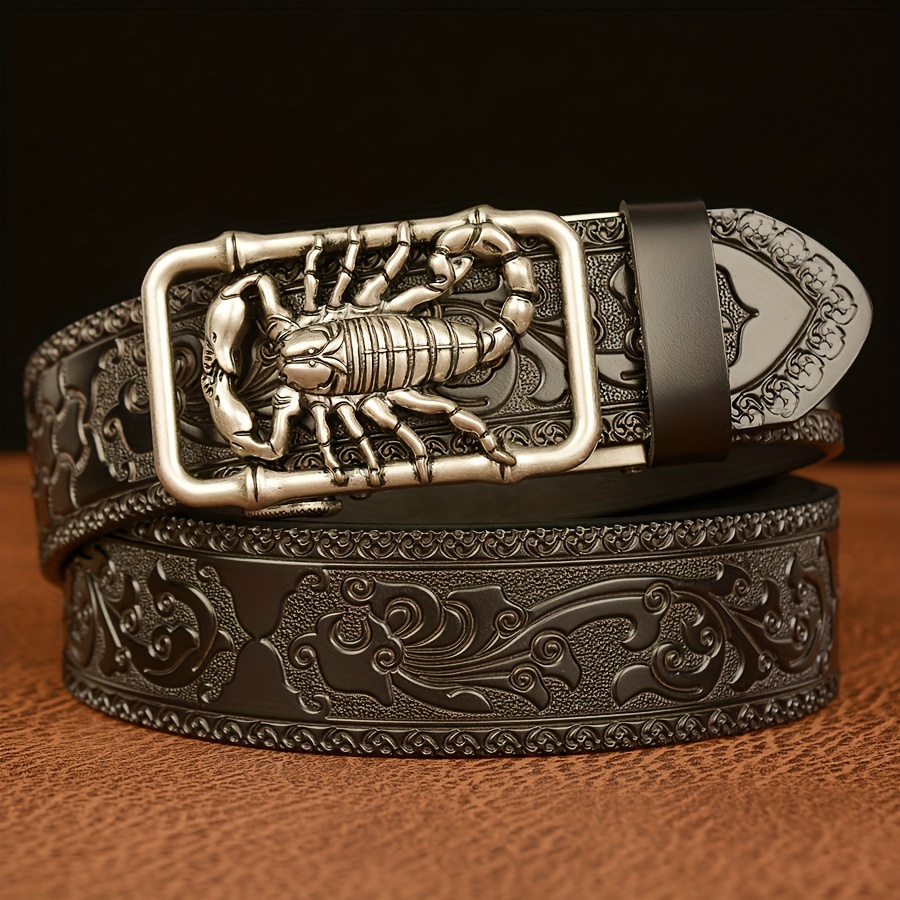Men's Vintage Automatic Buckle Cowhide Belt
